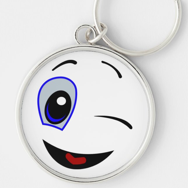CHAVEIRO SMILEY FACE DE INVERNO (Frente)