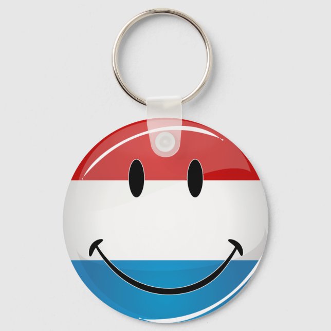 Chaveiro Smiling Luxembourg Flag (Frente)