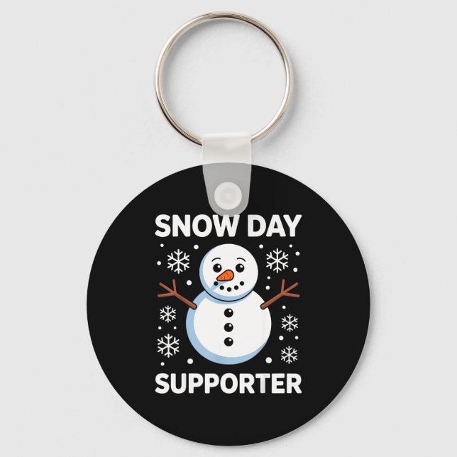 Chaveiro Snow Day Suprter Snow Snowflake Snowman Winter Tea (Frente)