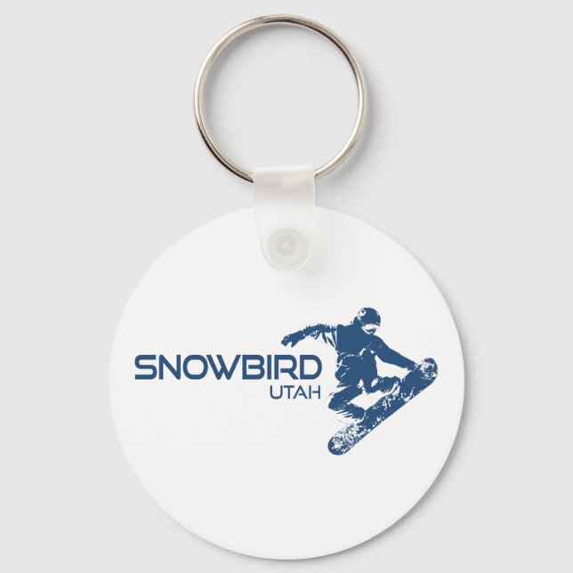Chaveiro Snowbird Utah Snowboarder (Frente)
