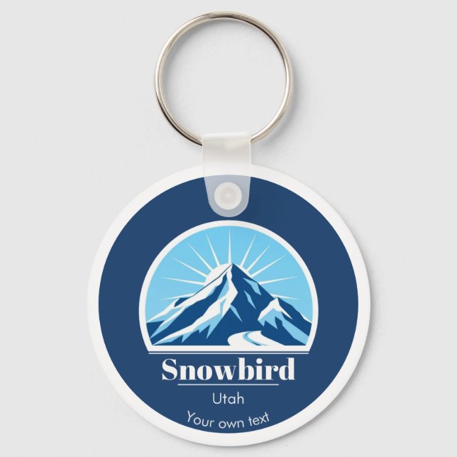 Chaveiro Snowbird Utah souvenir presente dos EUA (Frente)