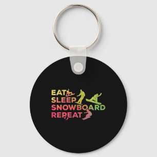 Chaveiro Snowboard Comer Sleep Snowboard Repetir I Snowboar