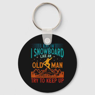 Chaveiro Snowboard Eu Sei Que Eu Snowboard Como Um Homem Ve