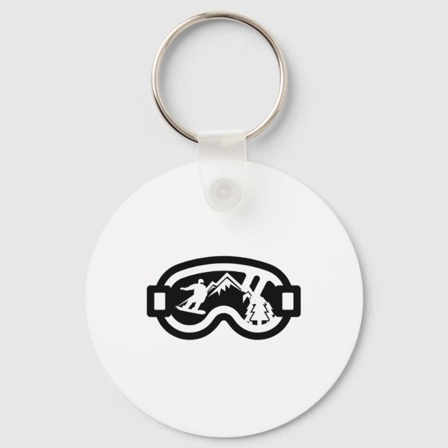 Chaveiro Snowboard Goggles Mountain Snowboard (Frente)
