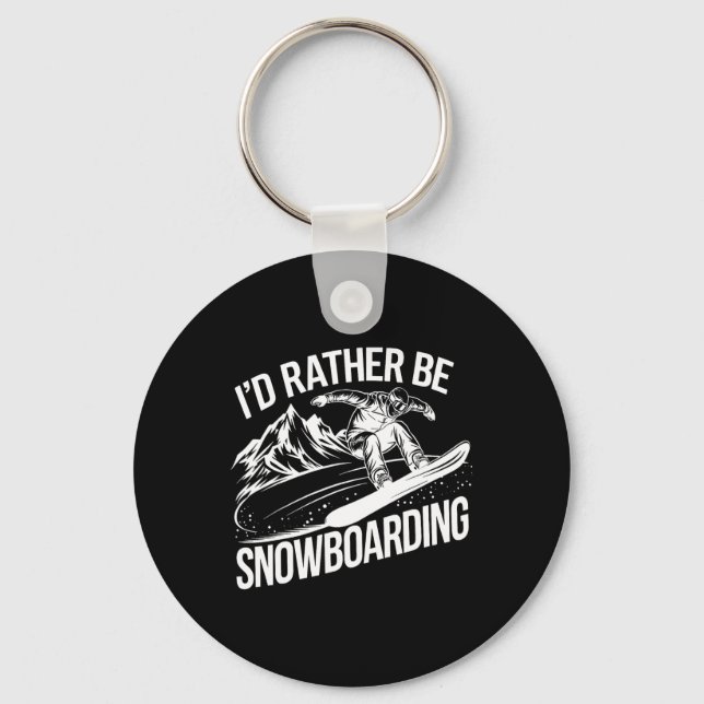 Chaveiro Snowboard Lover Humor Design Funny Snowboarder (Frente)