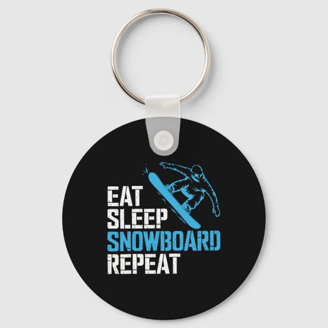Chaveiro Snowboard Lover Humor Design Funny Snowboarder (Frente)