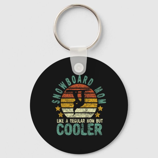 Chaveiro Snowboard Mãe Engraçada Neve Mulher Snowboard E S (Frente)