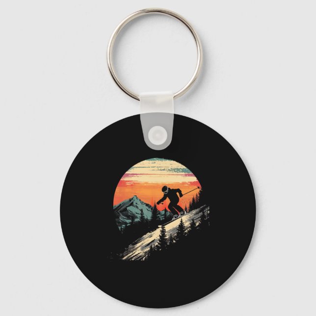 Chaveiro Snowboard Mountain Snowboard Retro (Frente)