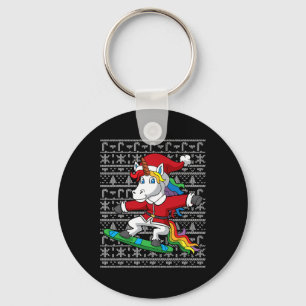 Chaveiro Snowboard Natal Unicorn Papai Noel Claus Snowboa