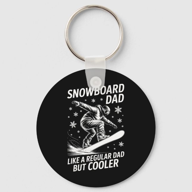 Chaveiro Snowboard Pai Engraçado Snowboarder (Frente)