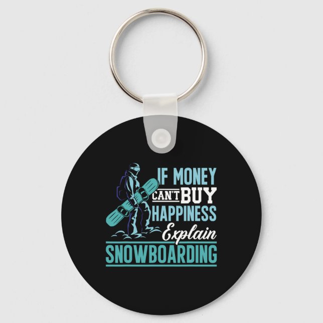 Chaveiro Snowboard Se o dinheiro não pode Comprar Felicidad (Frente)