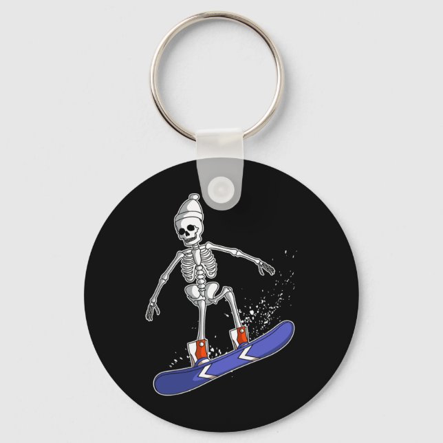 Chaveiro Snowboard Skeleton Skiboarder (Frente)