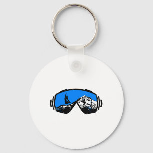 Chaveiro Snowboard Ski Goggles Montanha Desenho em Descanso