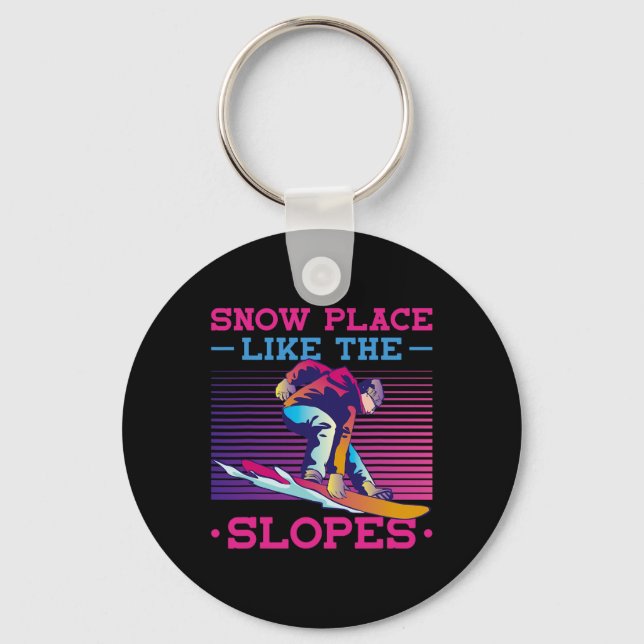 Chaveiro Snowboard Snow Place Like The Slopes 90s 80s Snowb (Frente)