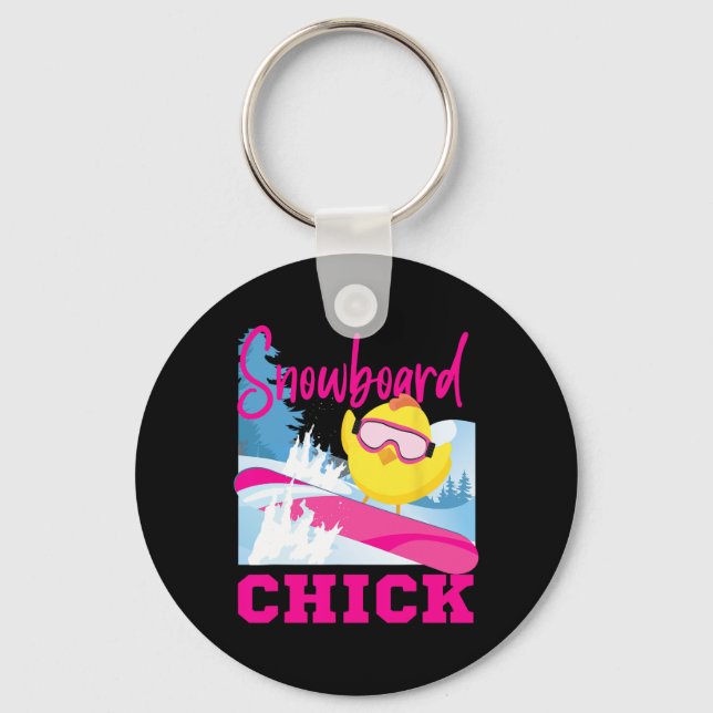 Chaveiro Snowboard Snowboard Chicken Pintinho Snowboard Chi (Frente)