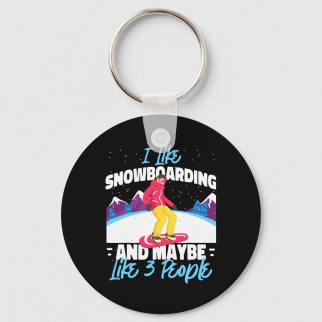 Chaveiro Snowboard Snowboard Eu Gosto De Snowboard E Maio (Frente)