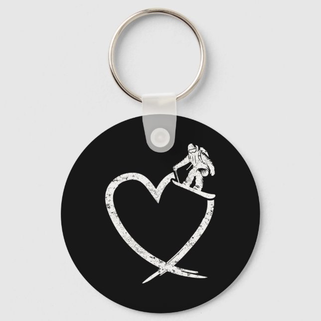Chaveiro Snowboard Snowboard Heart Vintage (Frente)
