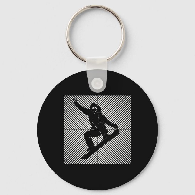 Chaveiro Snowboard Snowboard Skilift Snowboarder (Frente)