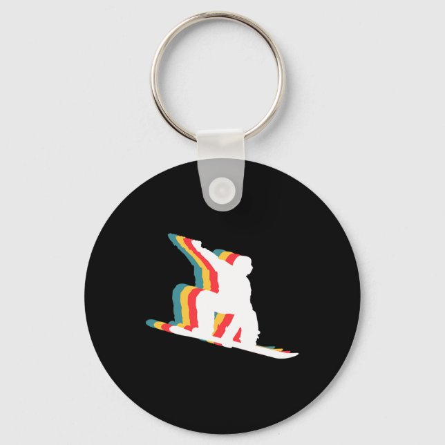 Chaveiro Snowboard Snowboard Snowboard Retro (Frente)