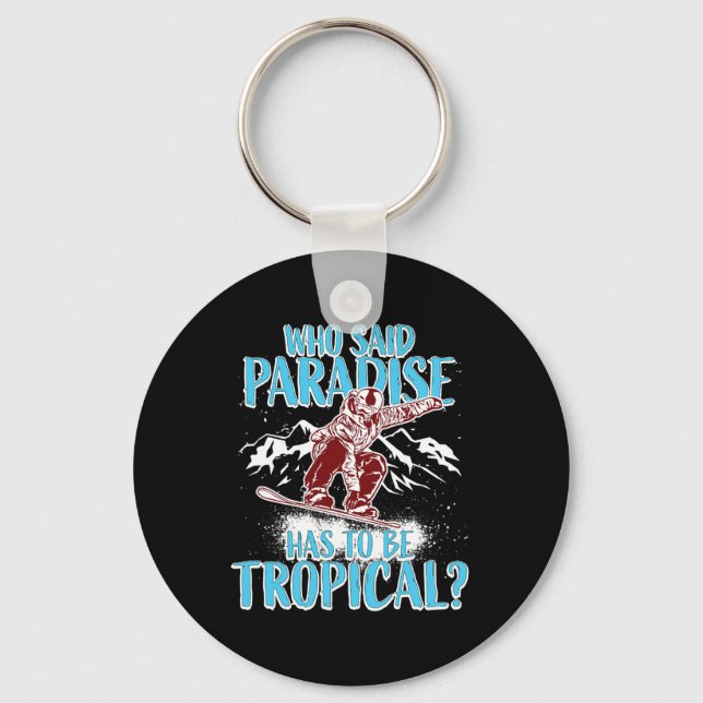 Chaveiro Snowboard Snowboard Snowboarder Winter Funny Qu (Frente)