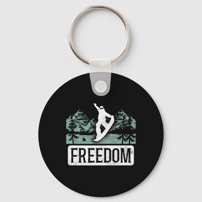 Chaveiro Snowboard Snowboard Vintage Freedom (Frente)