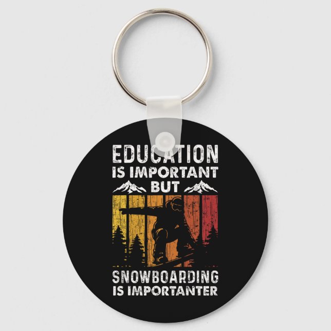Chaveiro Snowboard Snowboard Vintage Retro Education (Frente)