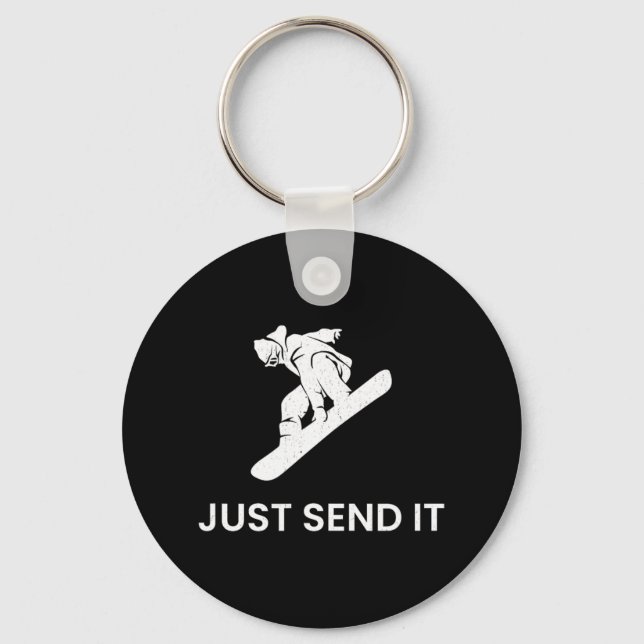 Chaveiro Snowboard T Shirt Snowboard Para Homens Crianças (Frente)