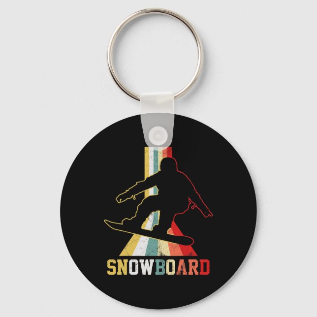 Chaveiro Snowboard Vintage Snowboard Snowboard Snowboarder (Frente)