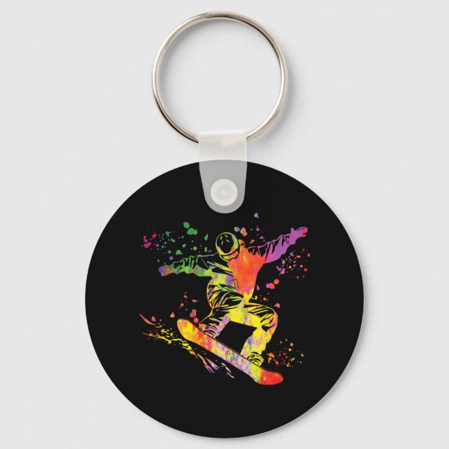 Chaveiro Snowboarder Colorful Snowboard 12 (Frente)
