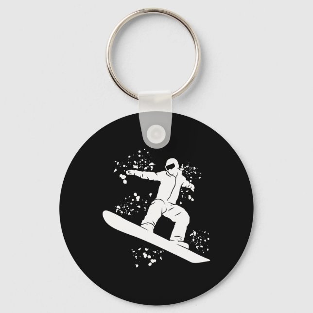 Chaveiro Snowboarder Colorida Snowboard 2 (Frente)