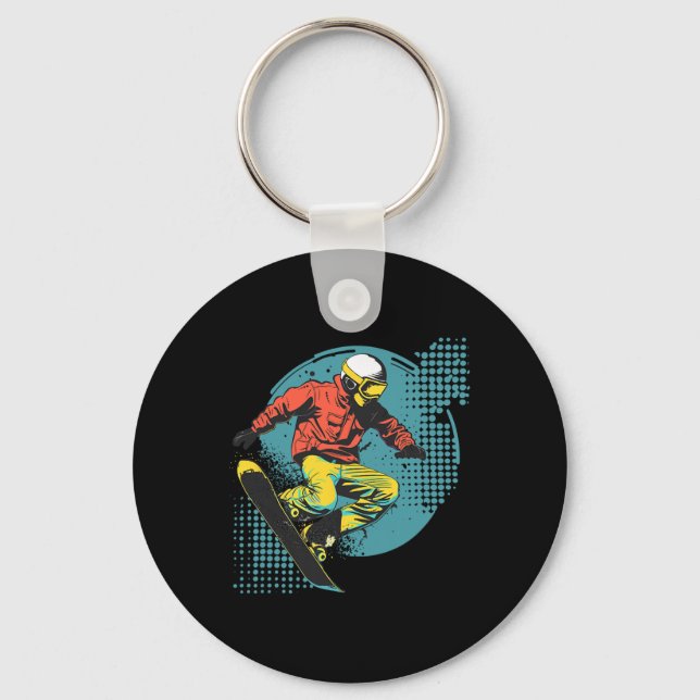 Chaveiro Snowboarder Comic Look Alpino (Frente)