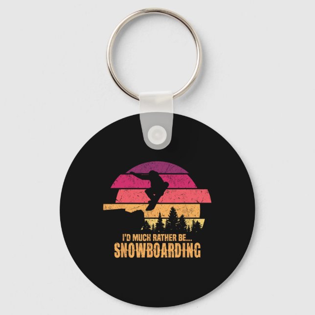 Chaveiro Snowboarder Eu Teria Muitas Preferencialmentes A S (Frente)