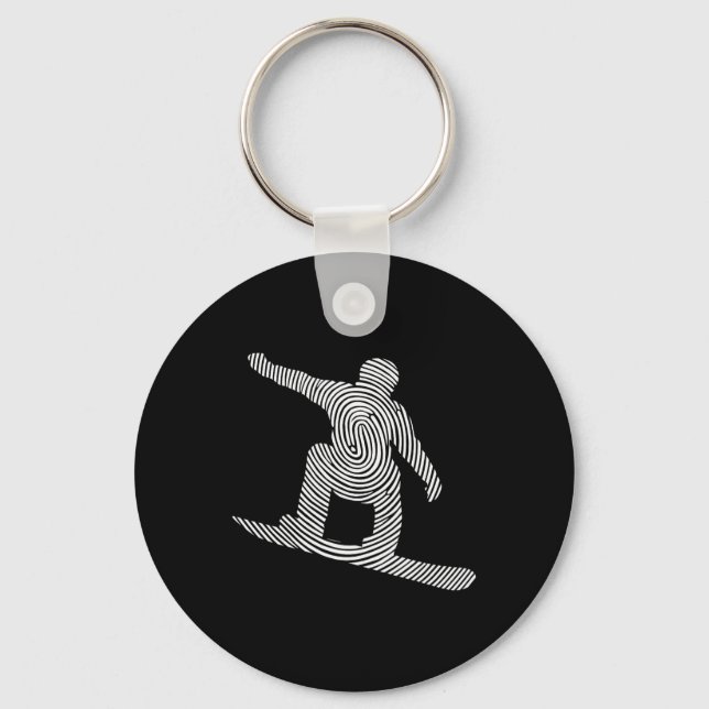 Chaveiro Snowboarder Fingerprint Men's Snowboard (Frente)