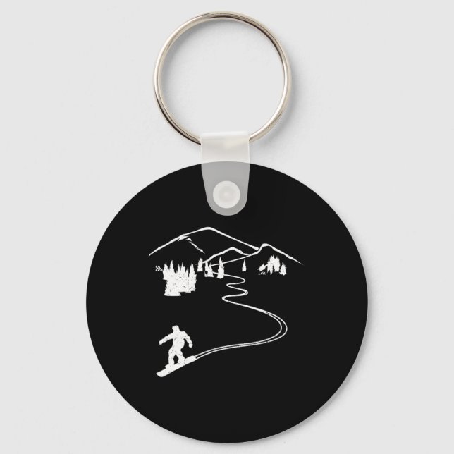 Chaveiro Snowboarder Freeriding Design Snowboard Apres Ski (Frente)
