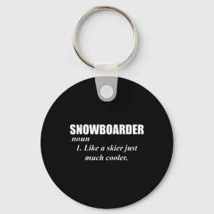 Chaveiro Snowboarder Noun Como Um Skier Apenas Mais Frio Pa