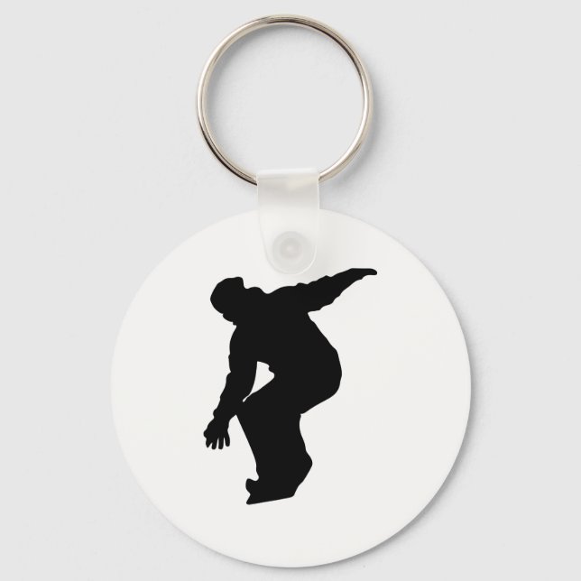Chaveiro Snowboarder Silhouette (Frente)