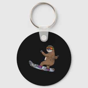 Chaveiro Snowboarder Sloth Lover Snowboard Snow Winter S