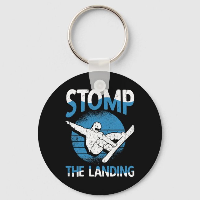 Chaveiro Snowboarder Stomp The Landing Snowboard (Frente)