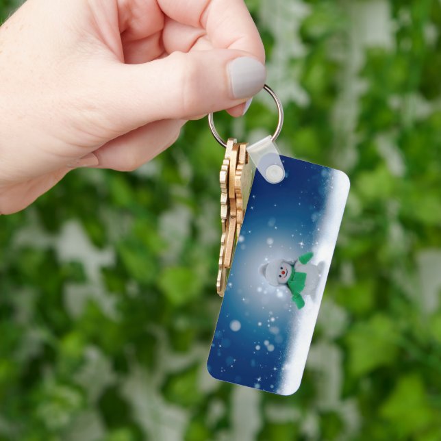 Chaveiro Snowman de inverno de Natal SlipperyJoe echarme (Mão)