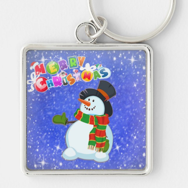 Chaveiro Snowman de Natal (Frente)