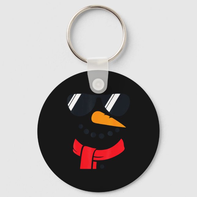 Chaveiro Snowman Face Family Christmas Matching Costume Men (Frente)