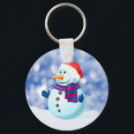 Chaveiro Snowman Winter Merry Christmas Snow<br><div class="desc">Bonito boneco de neve no Tema de Natal da neve Doormat.</div>