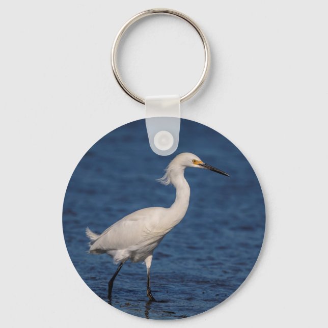 Chaveiro Snowy Egret em North Beach (Frente)
