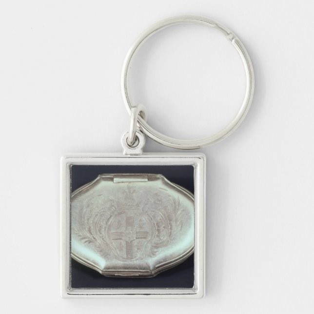 Chaveiro Snuff a caixa gravada com uma brasão, c.1820 (Frente)