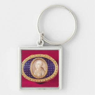 Chaveiro Snuffbox com uma miniatura do retrato de Louis