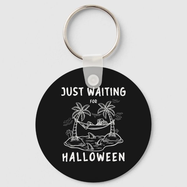 Chaveiro Só Esperando Pelo Esqueleto De Halloween, Spooky V (Frente)