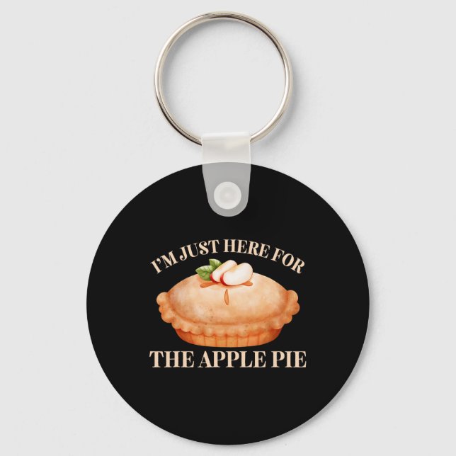 Chaveiro Só estou aqui para a Comida Engraçada da Apple Pie (Frente)