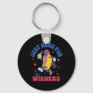 Chaveiro Só estou aqui por Wiener Shirt 4 de julho Hotdog