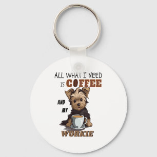 Chaveiro Só Preciso De Café E Minha Yorkie