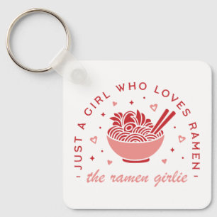 Chaveiro Só uma garota que ama Ramen noodles kawaii, garota